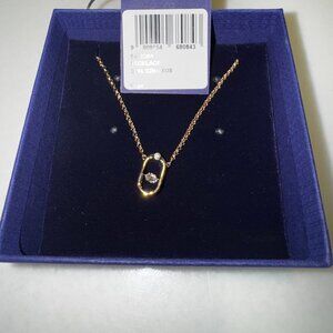 Swarovski  Dancing Oval Necklace-  Rose Gold Plated